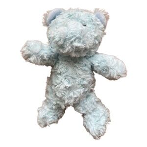 Hippopotamus Hippo Pastel Light Blue Fuzzy Soft Plush Stuffed Animal‎ Toy 10 in